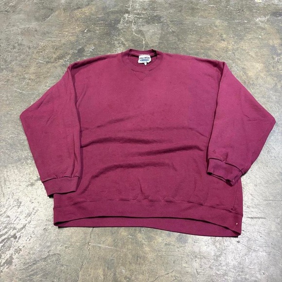 Pure Sweat Other - Vintage Pure Sweat Classic Sweatshirt XL Faded Burgundy Red 90s Crewneck 0369